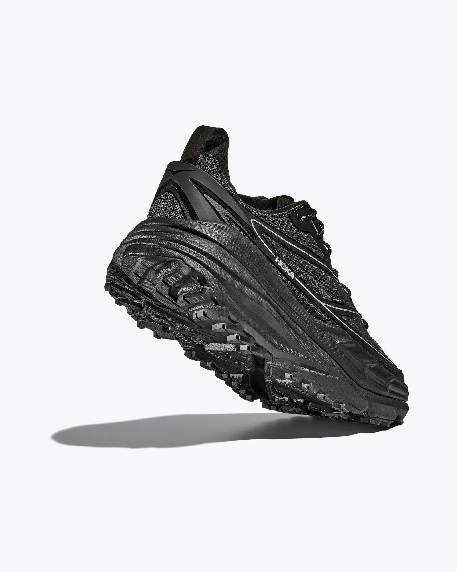 HOKA Stinson One7 Black Silver Sneakers