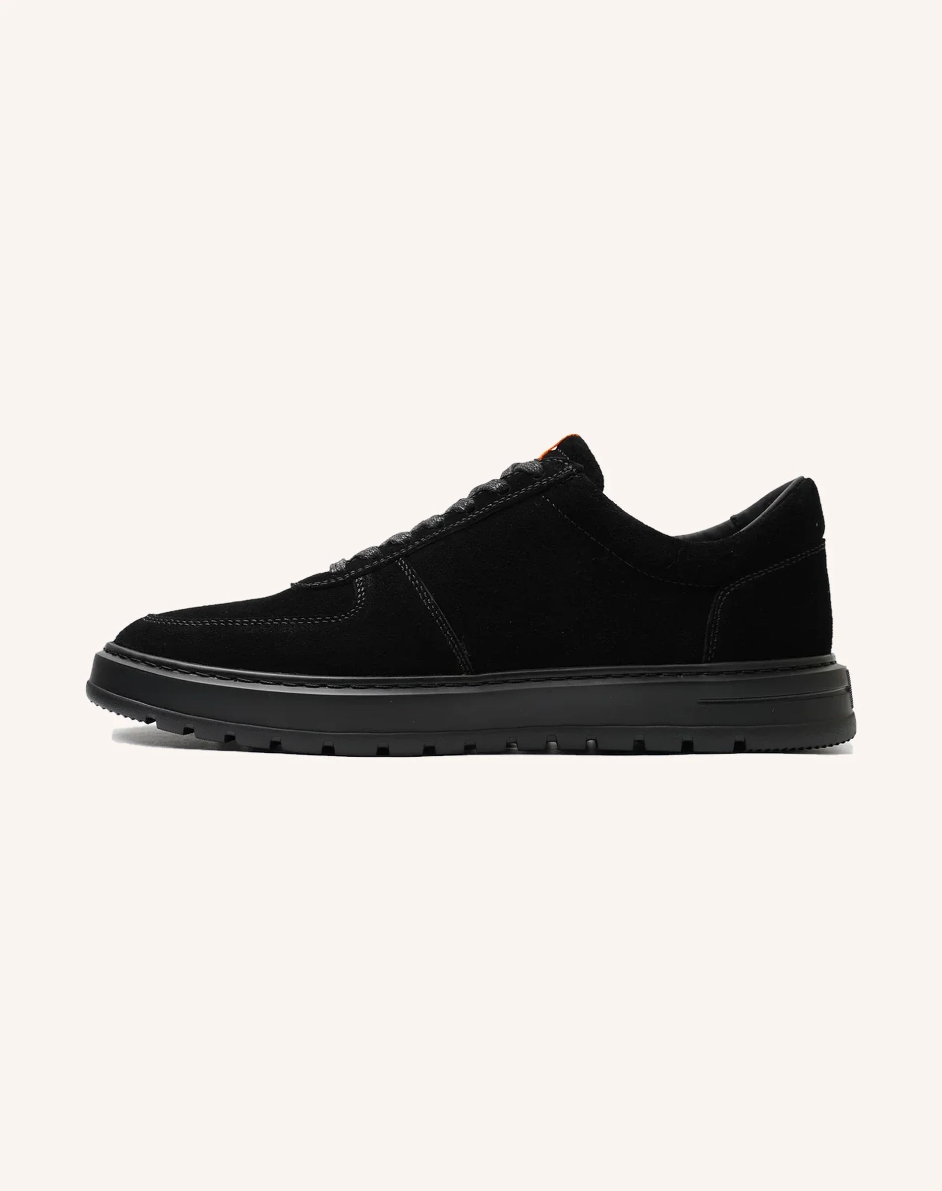 Men Suede Lace Up Low Top Sneakers