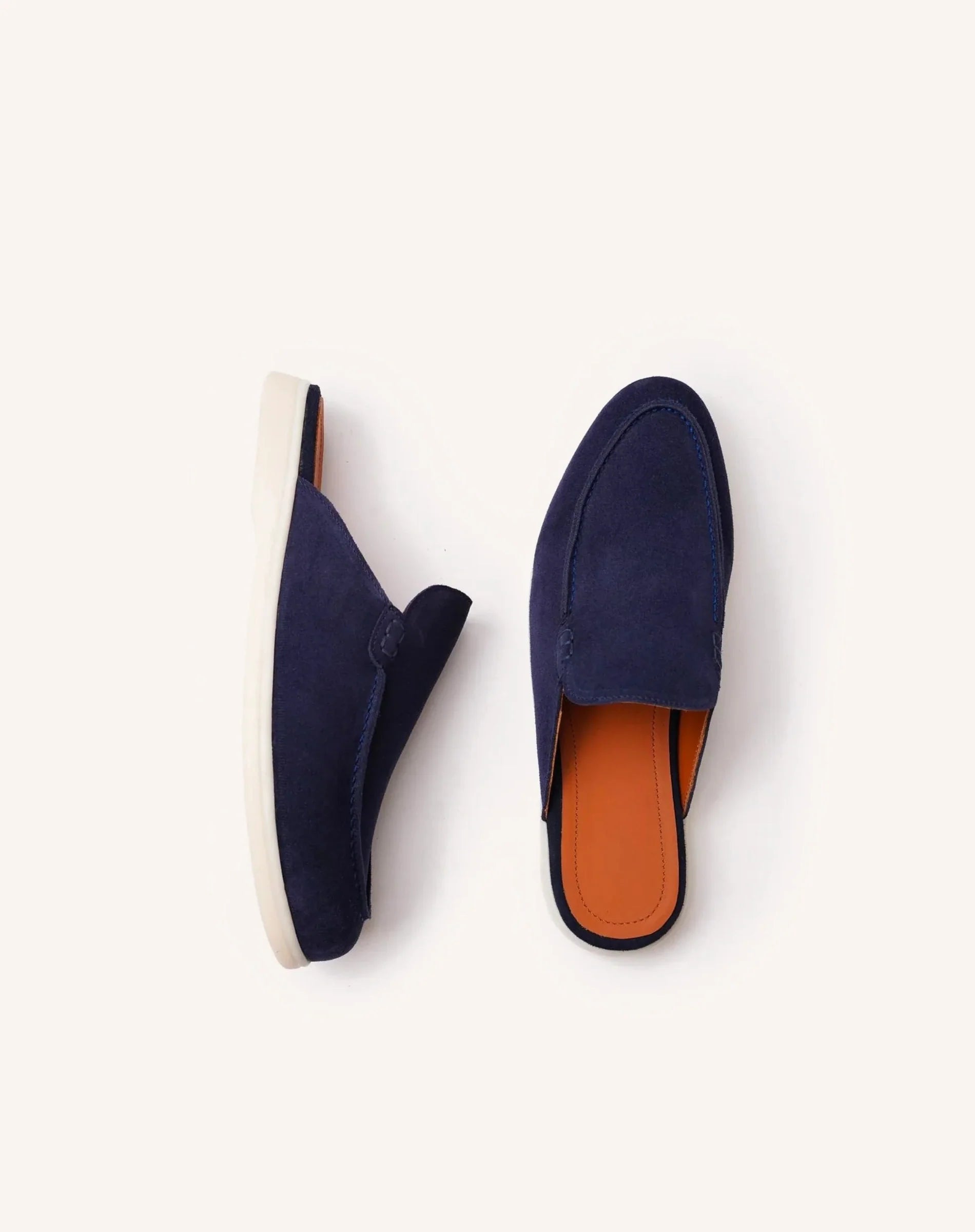 Men Suede Backless Loafer Slippers Casual Mule Shoes