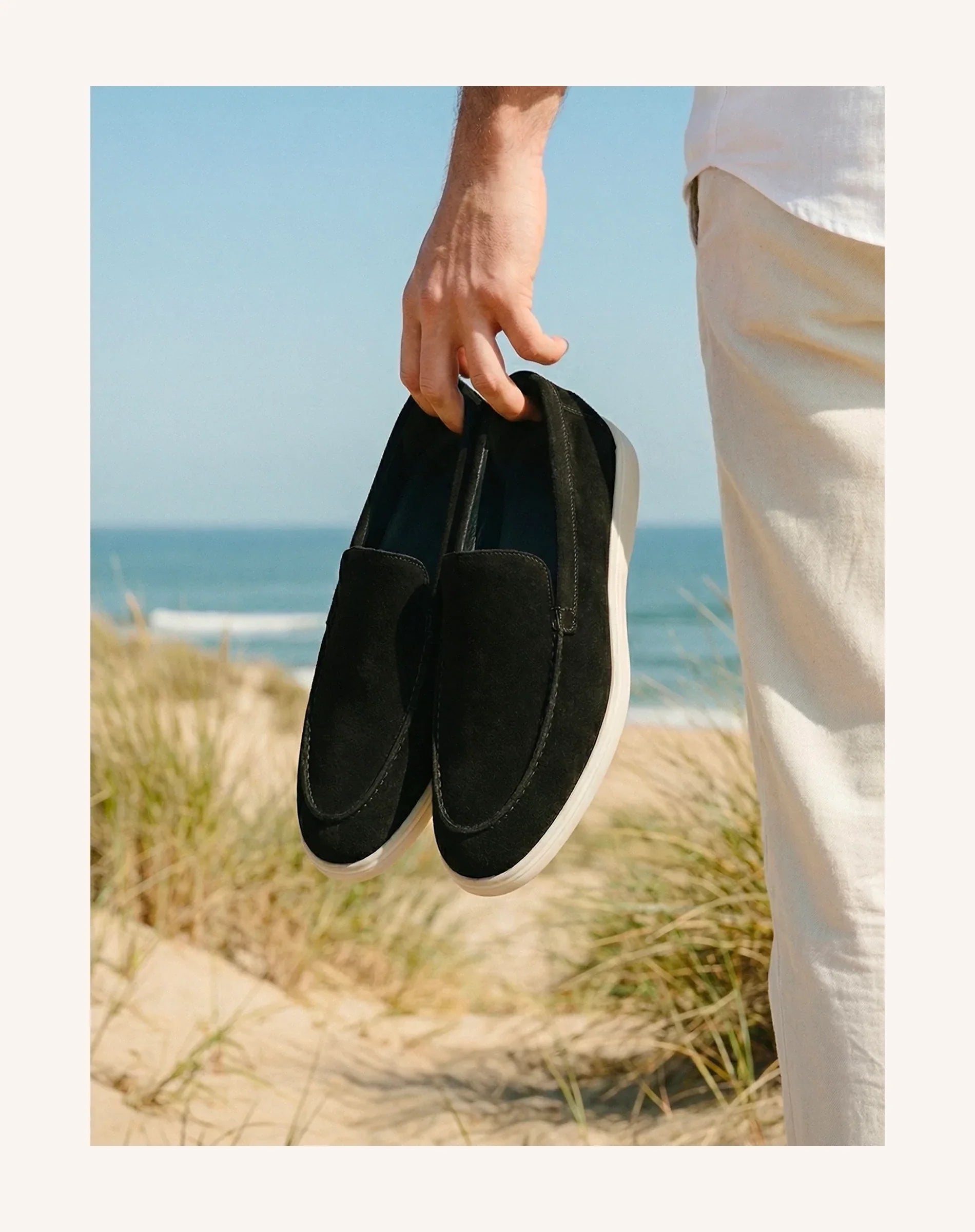 Men Suede Slip On Loafers