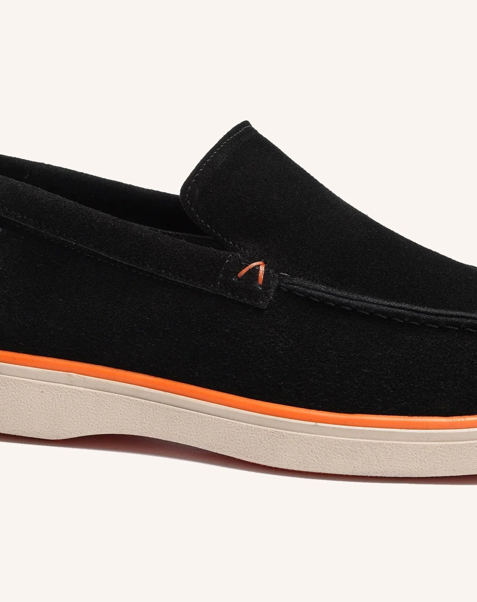 Men Suede Slip On Loafers Contrast Sole