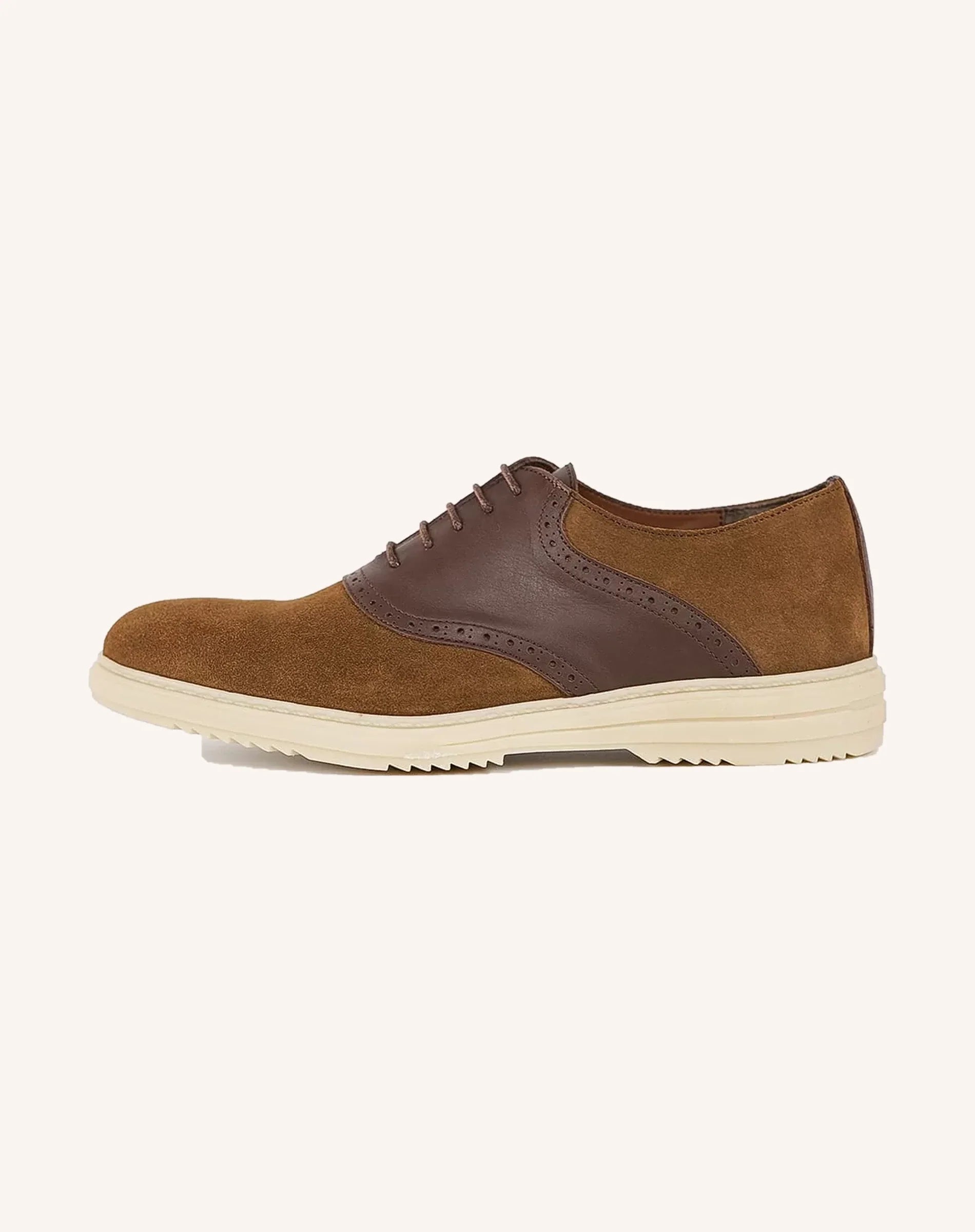 Men Two Tone Brogue Oxford Shoes