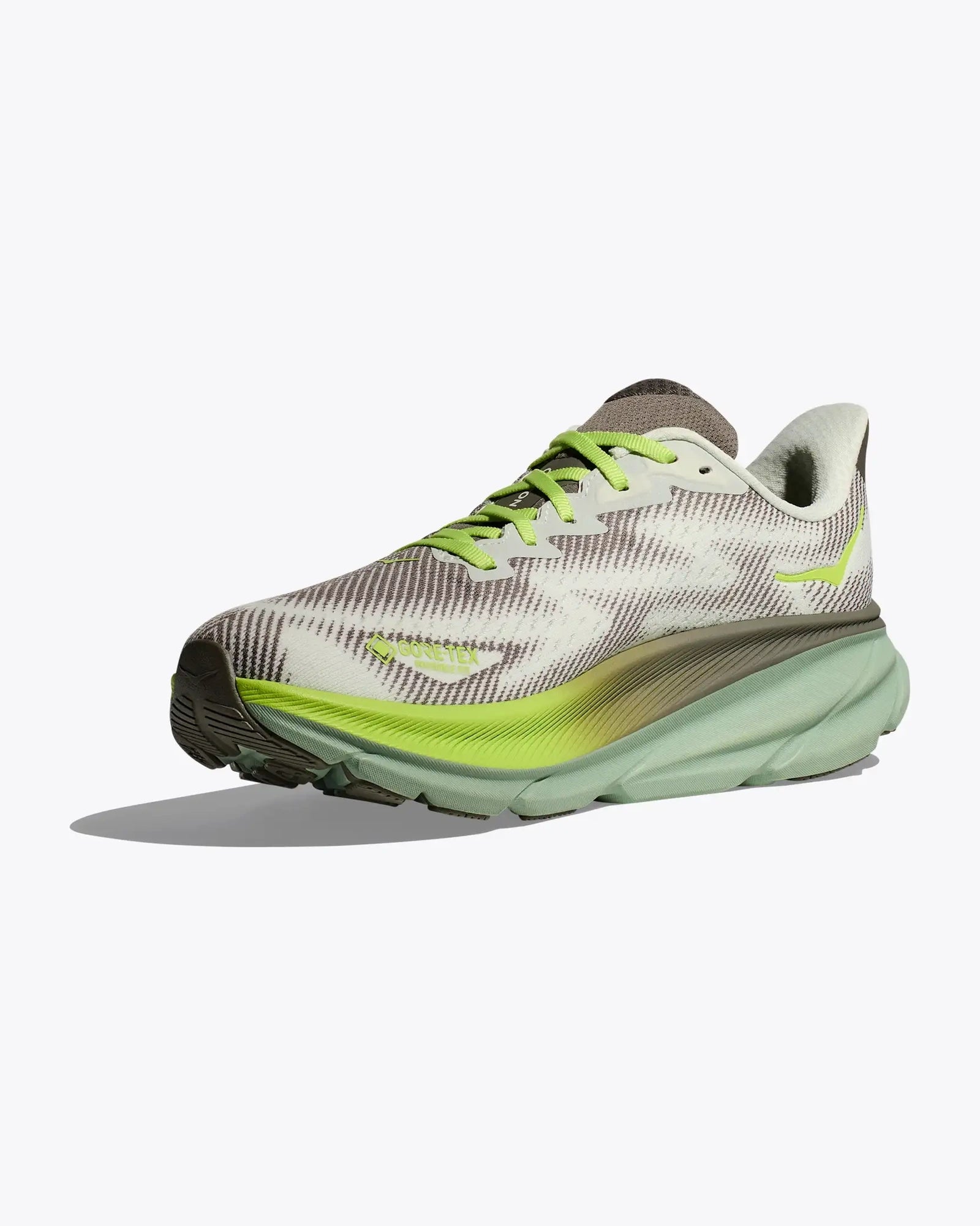 HOKA Clifton 9 GTX Stellar Grey Lettuce Sneakers
