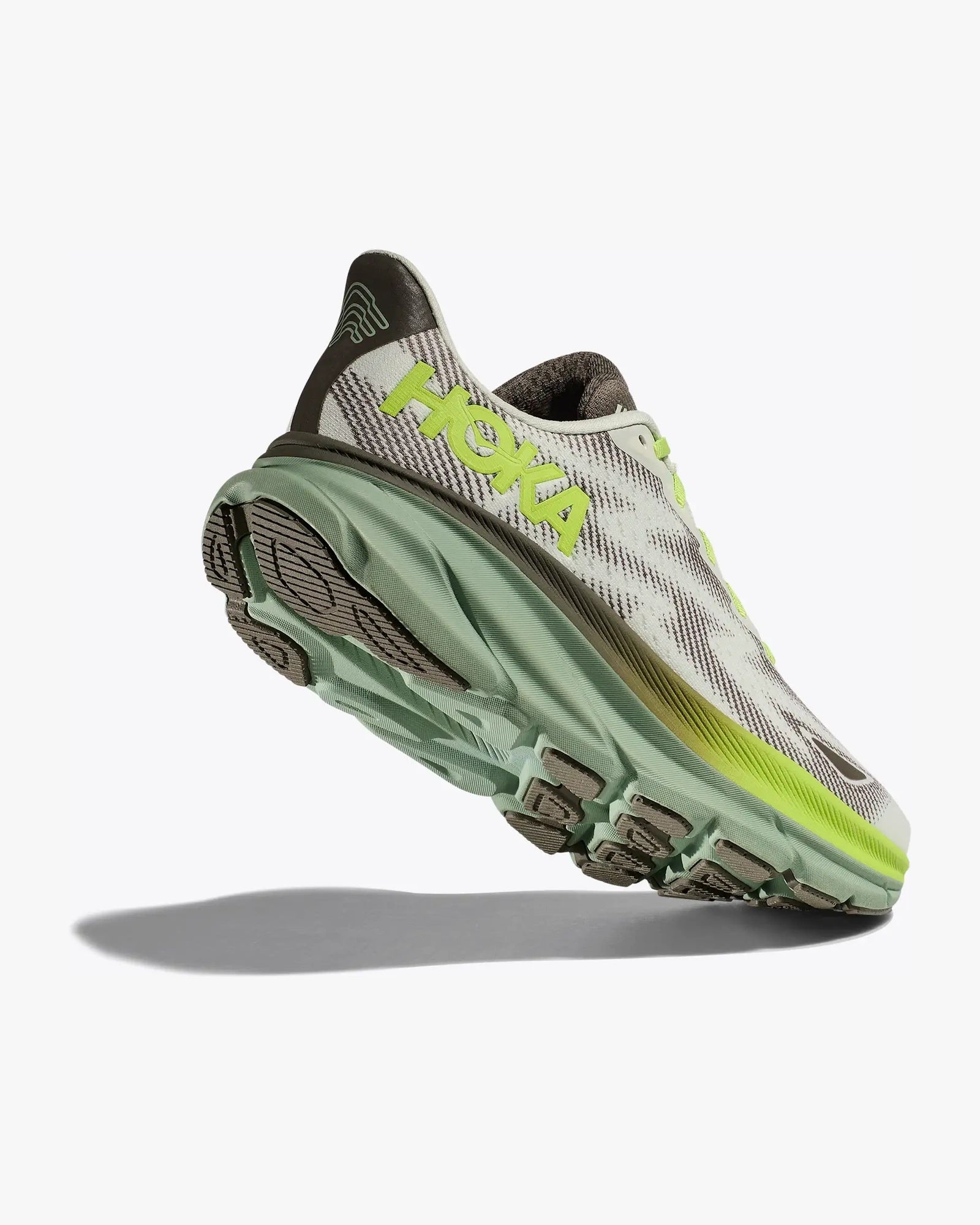 HOKA Clifton 9 GTX Stellar Grey Lettuce Sneakers