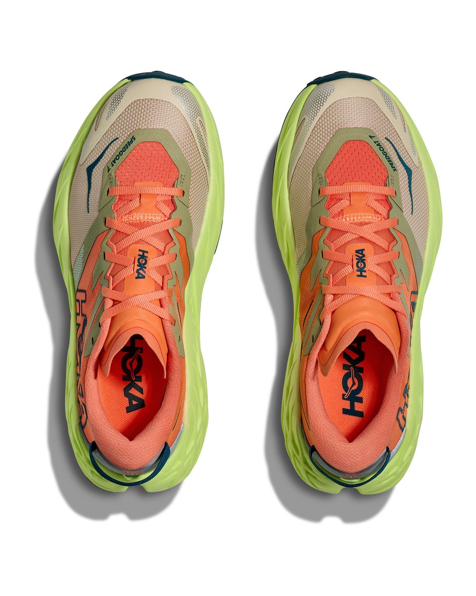 HOKA Speedgoat 7 Persimmon Neon Yuzu Trail Sneakers