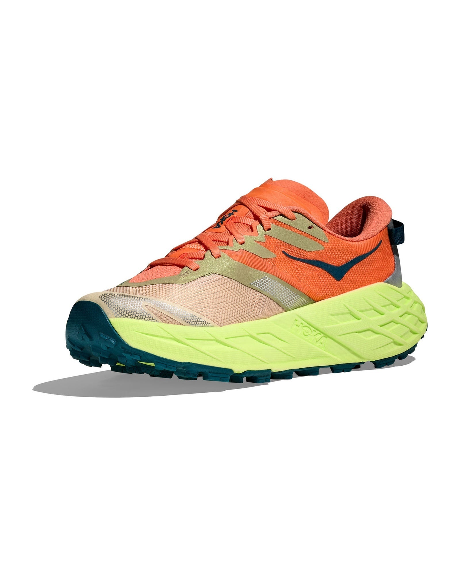 HOKA Speedgoat 7 Persimmon Neon Yuzu Trail Sneakers