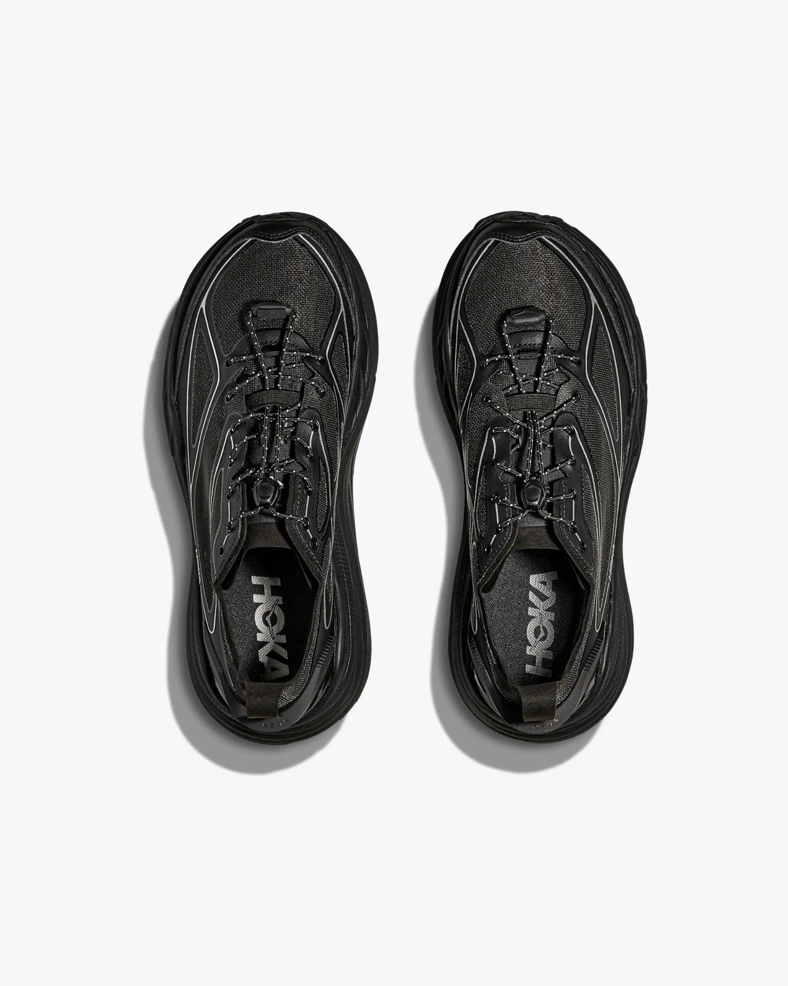HOKA Stinson One7 Black Silver Sneakers