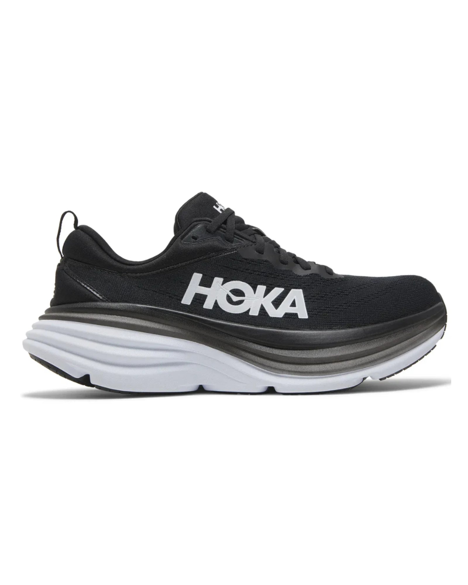 HOKA Bondi 8 Black White Sneakers