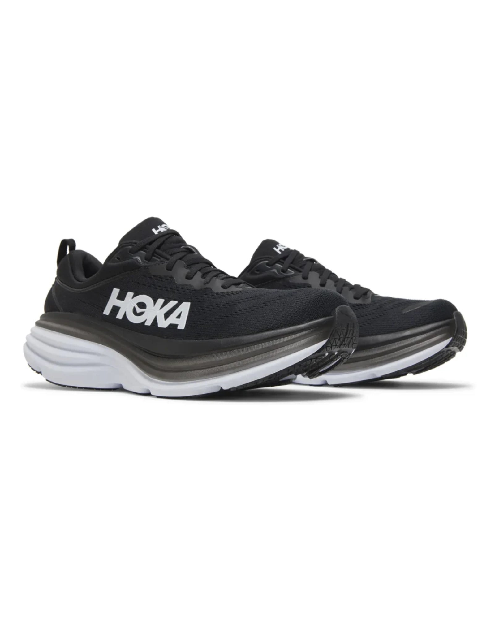 HOKA Bondi 8 Black White Sneakers