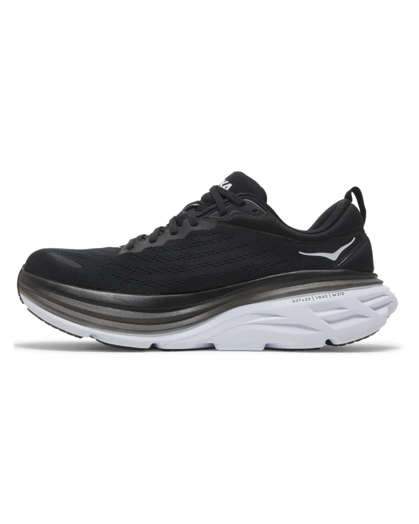 HOKA Bondi 8 Black White Sneakers