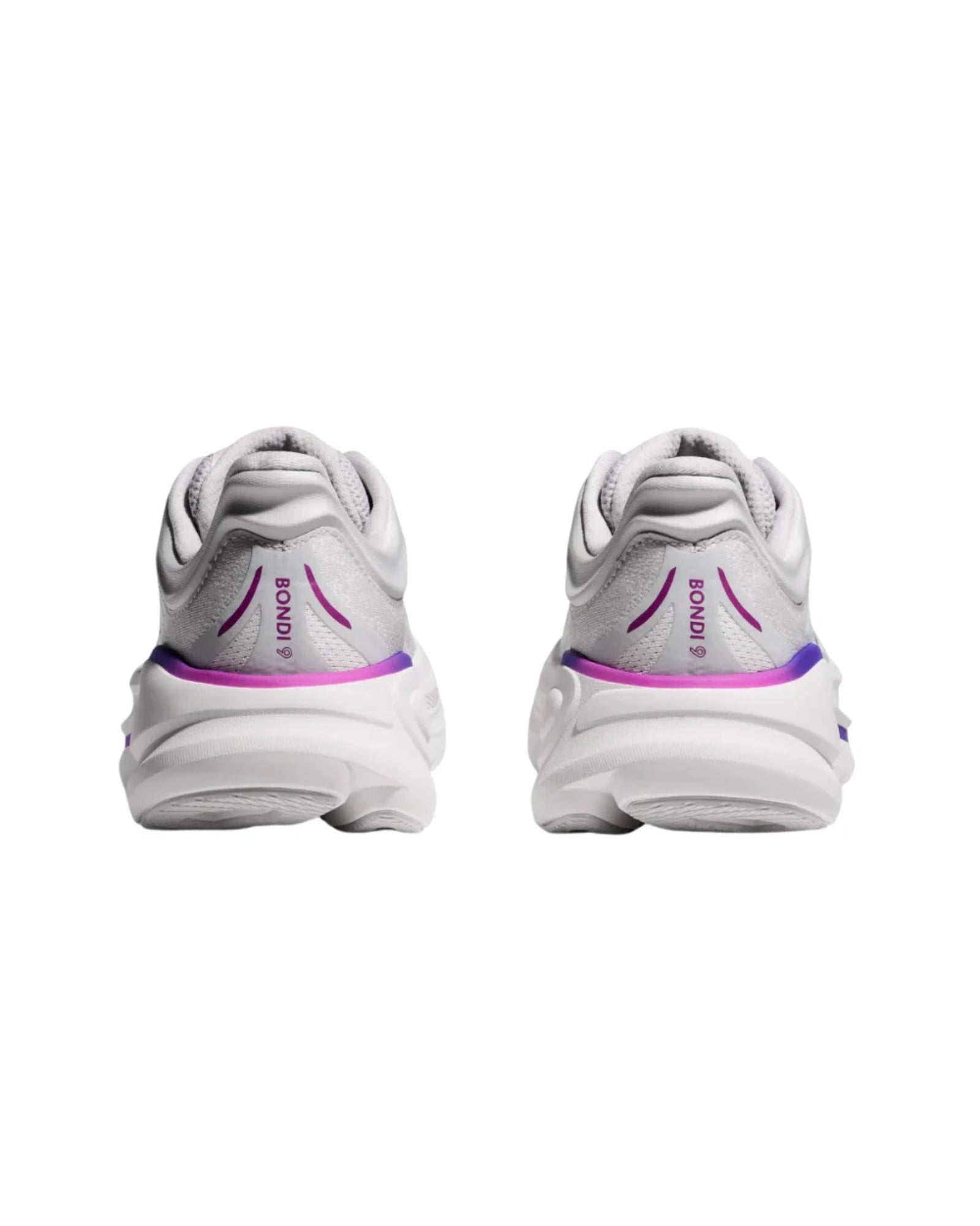 HOKA Bondi 9 Cosmic Grey White Sneakers