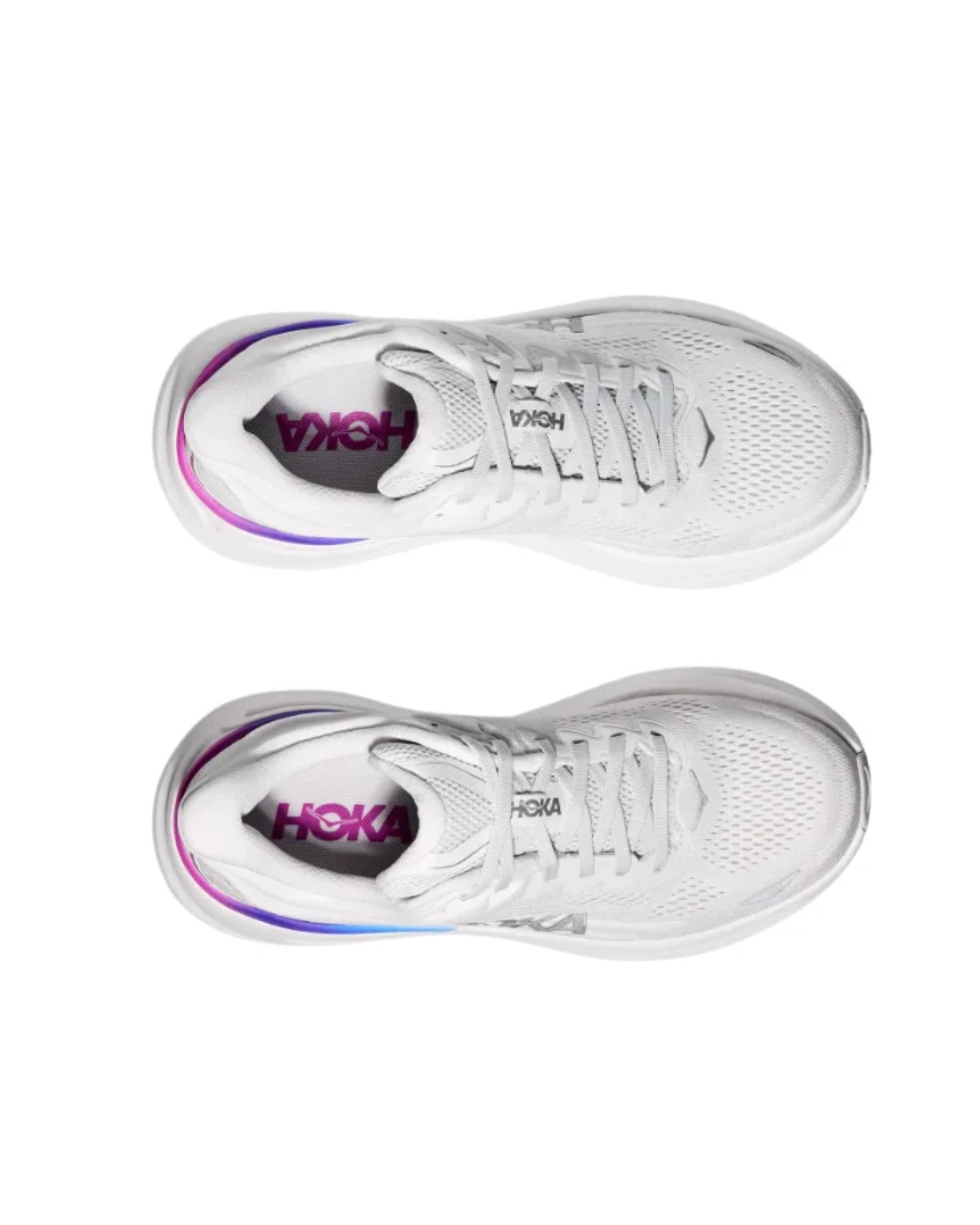 HOKA Bondi 9 Cosmic Grey White Sneakers