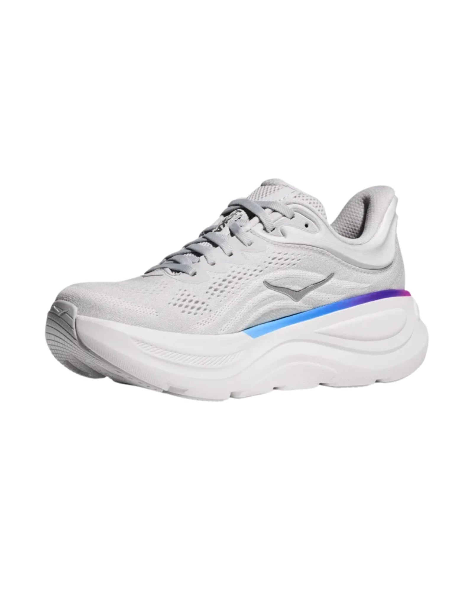 HOKA Bondi 9 Cosmic Grey White Sneakers