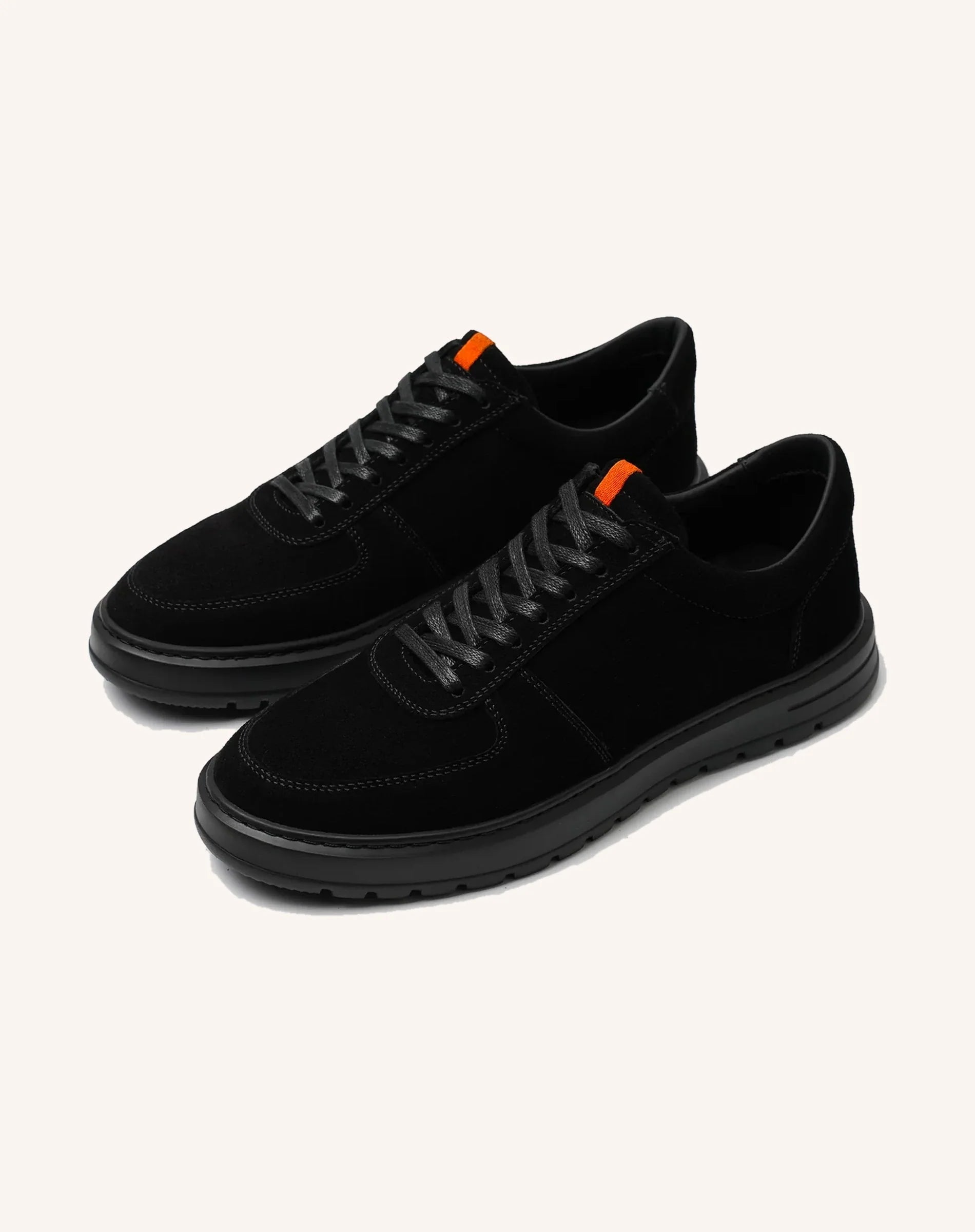 Men Suede Lace Up Low Top Sneakers