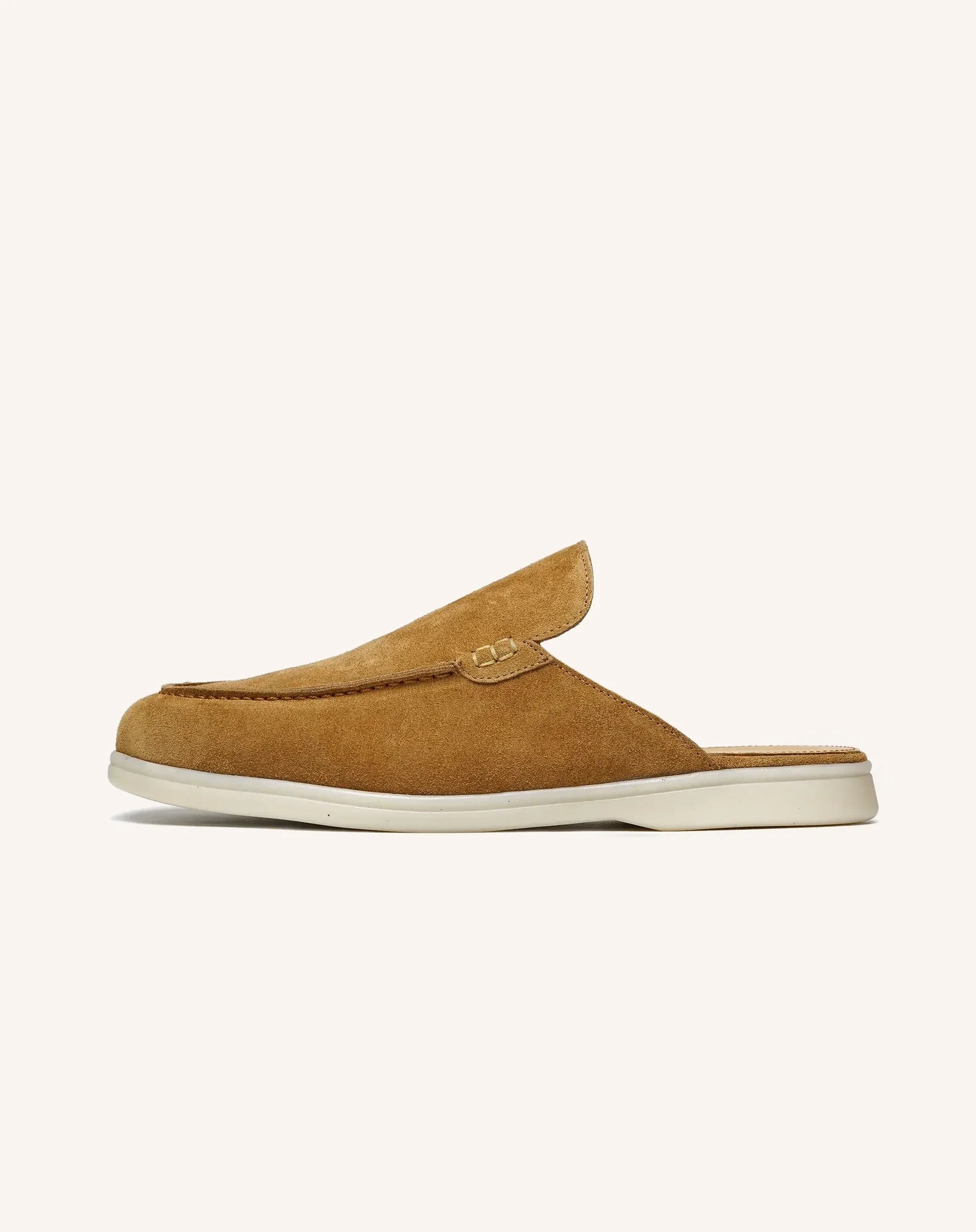 Men Suede Backless Loafer Slippers Casual Mule Shoes