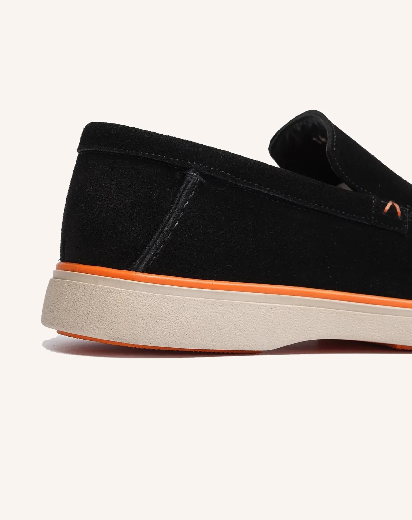 Men Suede Slip On Loafers Contrast Sole
