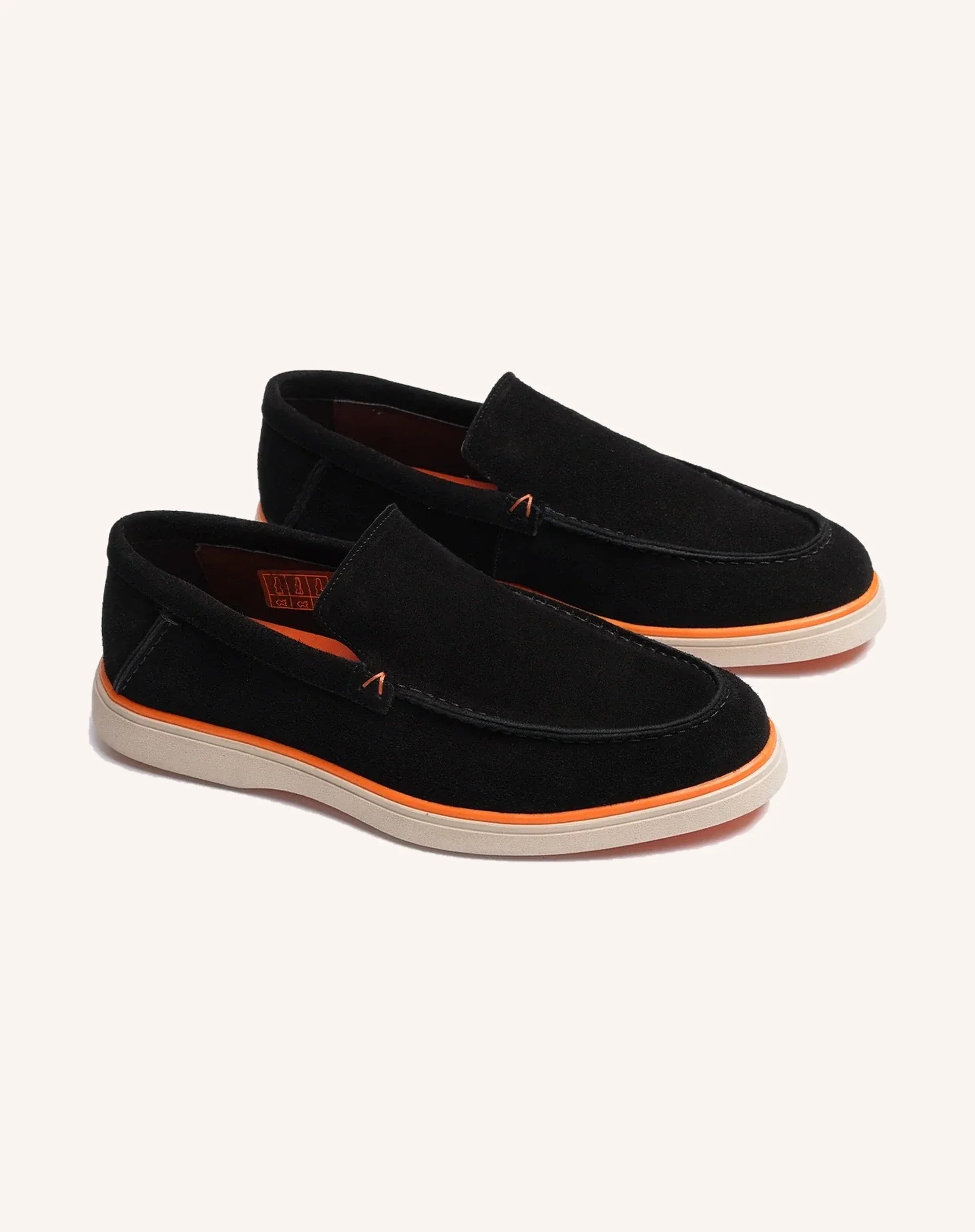 Men Suede Slip On Loafers Contrast Sole