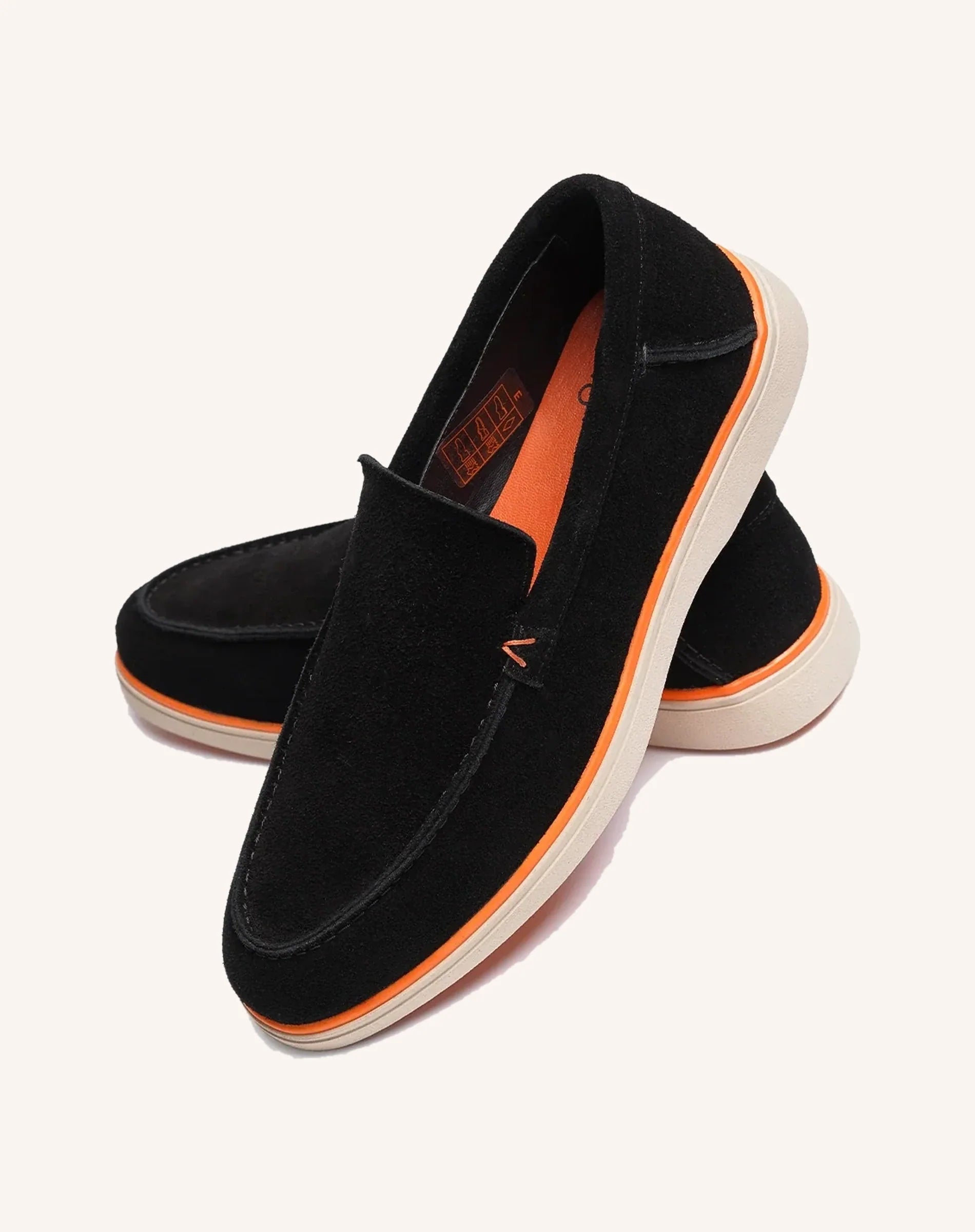 Men Suede Slip On Loafers Contrast Sole