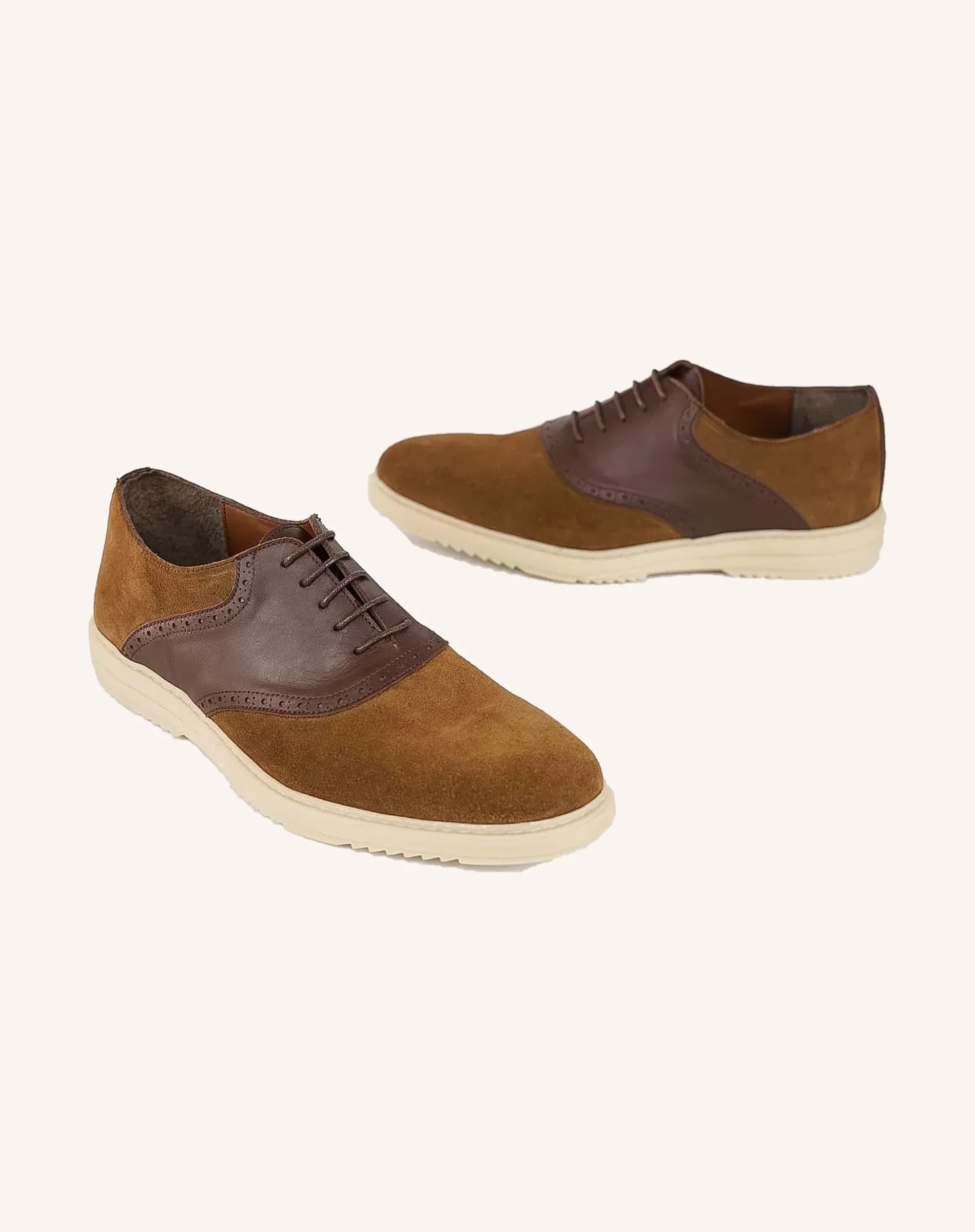 Men Two Tone Brogue Oxford Shoes